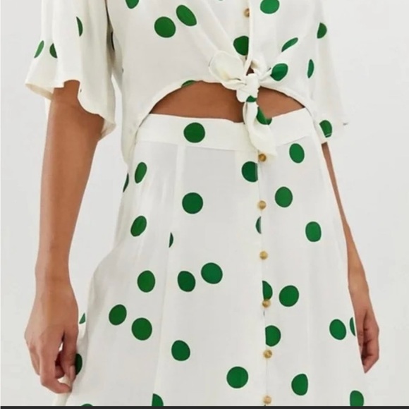 Faithfull The Brand Marin Lolita Polka Dot Skirt Size 2 - Picture 4 of 10